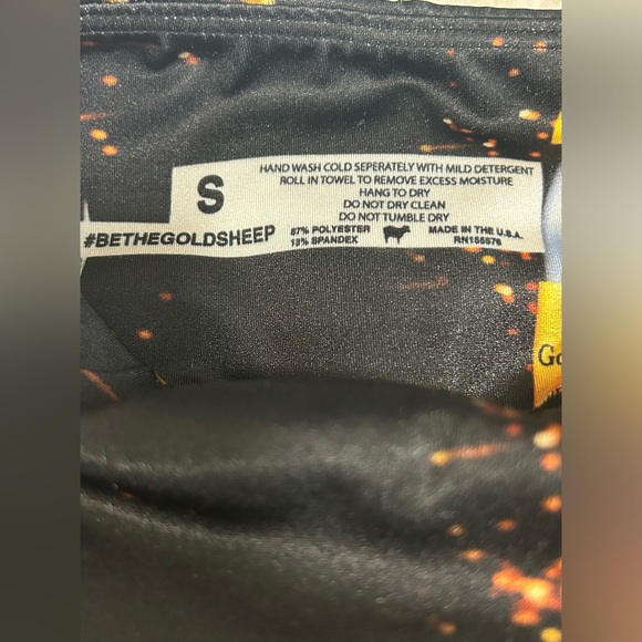 Goldsheep Sparkle Champagne Print New Years Leggings - Picture 7 of 8